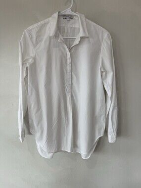 AYR White Long-Sleeve Popover Button-Front Shirt